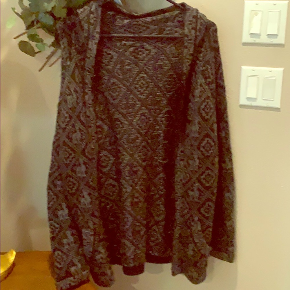 Sweater zip up coat